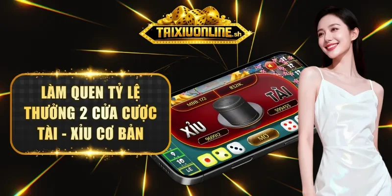 Làm quen tỷ lệ thưởng 2 cửa cược Tài - Xỉu cơ bản